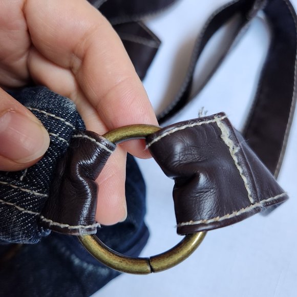 Denim/ Leather Crossbody Bag - Picture 9 of 16